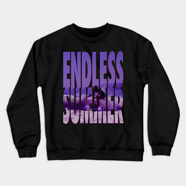 Endless Summer Surfing Crewneck Sweatshirt by Tezatoons